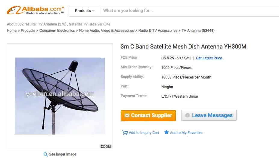 Antena parabolica interceptar senal